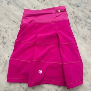Lululemon Pow Pink Pace Rival Skirt